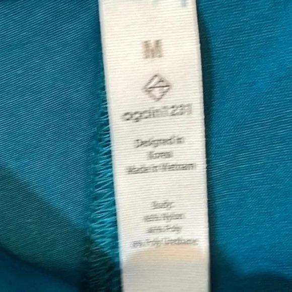 NWOT AGAIN 1231  Women’s Medium Teal Knee Length Skort Shorts Athletic Mesh Bag - Picture 7 of 10